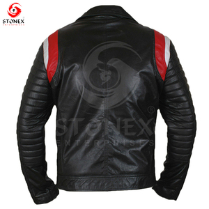 Classic Best Quality Leather <b>Jackets</b> for Men's Zipper <b>Jacket</b> Stand Collar in All Colors, Sizes with Any Customization. - Product Image 6