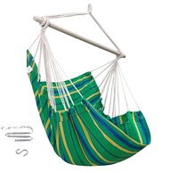 Hamac de camping, chaise suspendue, hamac d'intérieur pour chambre à coucher, barre d'écartement en acier avec anneaux antidérapants, intérieur et extérieur