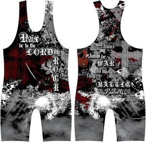 Factory OEM Wholesale Sublimation Wrestling Singlets Set Polyester Fiber <b>Mesh</b> Custom Unisex Wrestling Singlet - Product Image 4