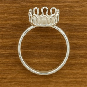 ตัวเรือนแหวนเงินแท้ 925 แบบมงกุฎ สำหรับทำแหวนแบบแฮนด์เมด ฐานแหวนเปล่าสำหรับทำเครื่องประดับ ของขวัญสำหรับผู้หญิง - Product Image 2