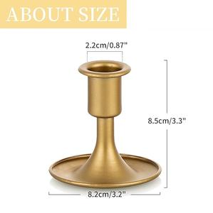 Juego de 2 candelabros de Navidad Black & Gold Taper, el precio más barato para decoración de festivales y regalos de otras ocasiones - Product Image 5