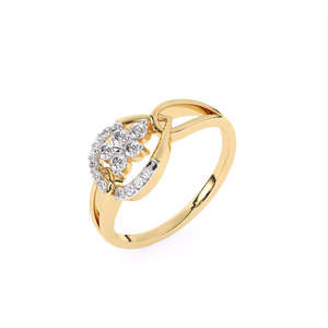 Anillo Ecológico de Uso Diario con Diamante Cultivado en Laboratorio en Forma de Pera Única, con 0.19 Ct en Oro Amarillo, Blanco y Rosa de 9K - Product Image 3