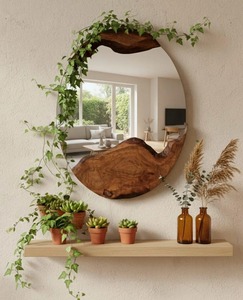 Miroir mural en bois massif de qualité supérieure pour salle de bain, zone de toilette et amélioration intérieure, disponible à prix d'exportation - Product Image 3