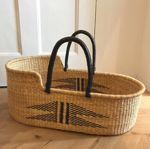 Wholesale Natural <b>Seagrass</b> Hand-Woven Baby Moses <b>Baskets</b> Handcrafted Cloth Use for Clothing OEM Accepted - Product Image 5