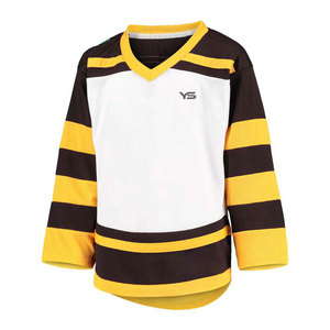 El uniforme de camiseta de hockey sobre hielo con diseño de logotipo personalizado de talla grande más popular con técnica de impresión por sublimación de nombre de equipo OEM - Product Image 5