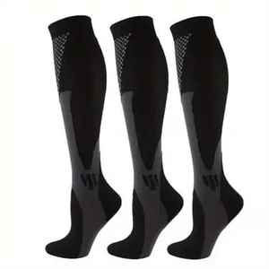 sports Hot <b>Knee</b> <b>High</b> Long Cycling Socks Stockings 20-30 Mmgh for Running Sports Women Nurse Compression Socks - Product Image 3