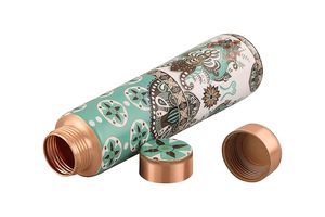 Craftshub ขวดน้ำทองแดงเคลือบแล็คเกอร์1000มล. หรูหราเป็นมิตรกับสิ่งแวดล้อมกันรั่วที่กำหนดเองสำหรับดื่มโปรโมชั่น - Product Image 6