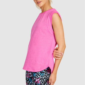 Camiseta sin mangas de talla grande con logotipo personalizado para mujer, camiseta sin mangas de gimnasio para mujer, camiseta sin mangas duradera Lisa para mujer, camiseta sin mangas de secado rápido a la venta - Product Image 2