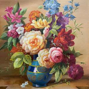 Pinturas al Óleo Digitales 100% Pintadas a Mano sobre Lienzo de Algodón de 24\" X 20\", Diseño Moderno y Clásico de Hojas de Árbol con Pan de Oro, Enmarcadas - Product Image 6