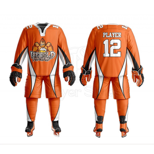 2023 uniforme de hockey sur glace pour hommes en polyester personnalisé taille adulte conception vierge OEM sports d'équipe utilisation Logo personnalisé de haute qualité - Product Image 6