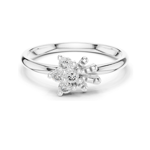 Anillo de Diamante Cultivado en Laboratorio de 0.12 CT, Claridad VVS-VS EF, Oro de 18KT, 14KT, 10KT y Plata 925, Oro Rosa, Amarillo, Blanco y Moissanita - Product Image 1