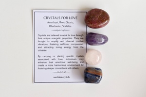 Set de Regalo de Piedras Preciosas Naturales Ecológicas de Primera Calidad, Kit de Cristales con Intención de AMOR para Relaciones, Autoestima y Emociones - Product Image 4