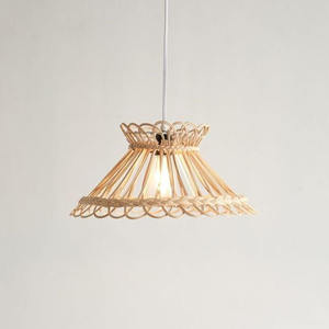 New Product Classic Design Wicker <b>Large</b> Round Rattan <b>Lampshade</b> Pendant Light Rattan Hanging Lights Handmade Ceiling Light Lamp - Product Image 4