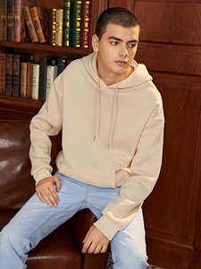 Sudaderas con capucha de lana de algodón 100% personalizadas al por mayor, sudaderas con capucha térmicas de invierno para hombre, sudaderas cálidas de otoño e invierno - Product Image 4