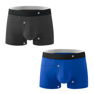 Venta directa de fábrica de ropa interior bóxer de tiro medio de secado rápido para hombre 95% bambú 5% Spandex transpirable con logotipo personalizado - Product Image 1