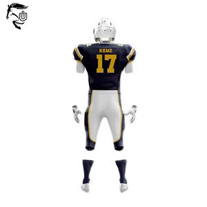 Uniformes de fútbol americano para adultos Unisex personalizados de alta calidad ropa de equipo transpirable de sublimación completa con tallas grandes y mangas cortas - Product Image 3