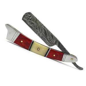 ดามัสกัสมีดโกนคอตรงโกนหนวดมีดโกนสแตนเลสใหม่ที่โกนขนพับได้ลับคมสำหรับร้านตัดผมใบหน้าแบบเปียก - Product Image 4