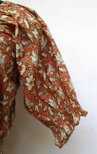 2023 Collection vente en gros tie-dye caftan robe longue col en v fleuri sans manches 100% coton coupe ample bouton respirant naturel - Product Image 5