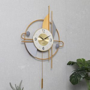 Reloj de pared decorativo abstracto geométrico metálico Multicolor moderno para sala de estar diseñador elegante regalo de boda y Aniversario - Product Image 5