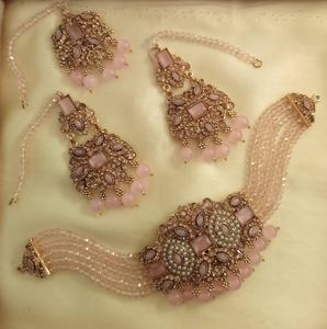 Diseños artificial de joyería chapados en oro antiguo personalizados al por mayor para boda india pakistaní joyería de fiesta de mujer venta - Product Image 5