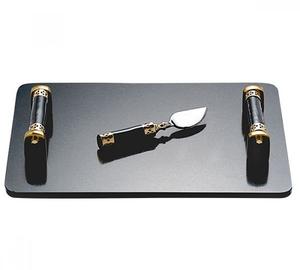 Artisanat indien Planche à découper en bois d'acacia de meilleure qualité Conception écologique en marbre et granit Utilisation unique de la cuisine décorative pour la maison - Product Image 1