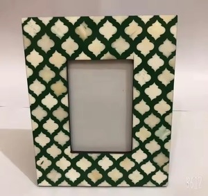 Cadre photo en os et résine avec des motifs complexes faits à la main, décoration élégante pour la maison, pour photos personnelles - Product Image 3