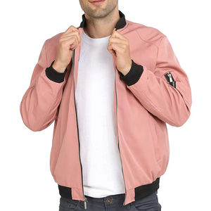 Chaqueta Bomber Deportiva de Invierno para Hombre con Cuello Alto y Cremallera, Manga Larga, Color y Logotipo Personalizables, Servicio OEM al por Mayor - Product Image 2