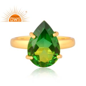 Superventas plata esterlina Natural Bio cromo diópsido doblete cuarzo piedra preciosa anillo ajustable joyería para mujer regalo para ella - Product Image 2