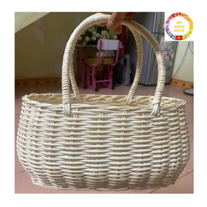 Wholesale Vietnamese Handmade Woven Straw Rattan <b>Bag</b> with Leather Handle <b>for</b> <b>Women</b> Summer Beach Resort Casual - Product Image 3