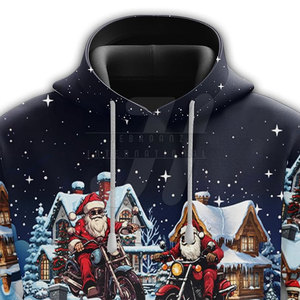Sudadera CON CAPUCHA DE Navidad para hombre hecha a medida 2024, ropa informal de invierno con diseño de cremallera a la venta - Product Image 5
