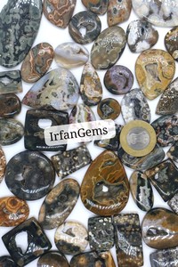 100% Natural Ocean Jasper Druzy Cabochon Best Quality Loose Gemstone for Women's Jewelry Making round Mix Shape Lot Ocean Jasper - Product Image 5