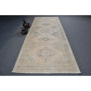 พรมขนกระต่ายสังเคราะห์ทรงสี่เหลี่ยมผืนผ้าดีไซน์แบบเย็บปะติดปะต่อกันสไตล์คลาสสิกขนาด4.7x12.5ฟุตทันสมัยสไตล์ตุรกีโบราณ - Product Image 1