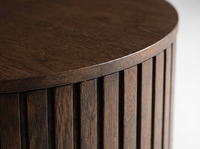 Table basse moderne à emboîter, ensemble de 2 tables, en bois d'hévéa durable et placage MDF, mobilier de salon, vente en gros OEM/ODM