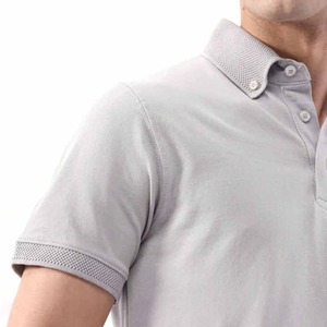 Polo de estilo informal de talla grande para hombre, tejido de punto transpirable de secado rápido, estampado sólido, ajuste seco, rendimiento de talla grande para hombre - Product Image 5