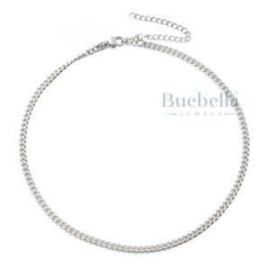 Venta caliente 925 Plata y 14K chapado en oro 3mm de ancho VVS moissanite collar estilo Hip Hop cadena cubana joyería de moissanita Premium - Product Image 3