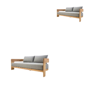 Furniture Modern Solid Wood With <b>Cushions</b> Sofa Set Living Room Garden Patio Hotel <b>Sectional</b> <b>Outdoor</b> Sofa - Product Image 5