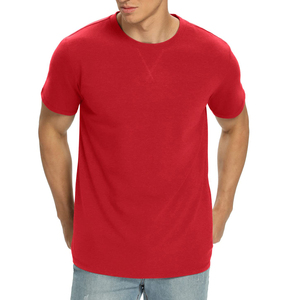 Top Tendance Hommes Lettrage Tricoté T-Shirt 100% Coton Anti-Rides Respirant Anti-Boulochage Séchage Rapide Prix De Gros - Product Image 4