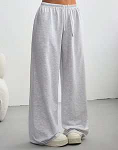 Pantalons de survêtement surdimensionnés Commandes en gros Pantalons de survêtement à jambes larges Taille élastique Pantalons de survêtement amples pour femmes Marque personnalisée disponible en vrac pour femmes - Product Image 2