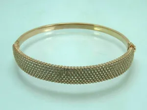 สร้อยข้อมือเพชรโมอิสกลม5กะรัตสำหรับสตรีกำไลข้อมือสีเหลืองทอง925ชุบเงิน - Product Image 2