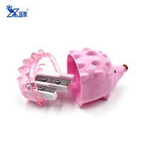 Taille-crayon double personnalisé en forme d'animal, fournitures scolaires amusantes, en gros, papeterie Kawaii