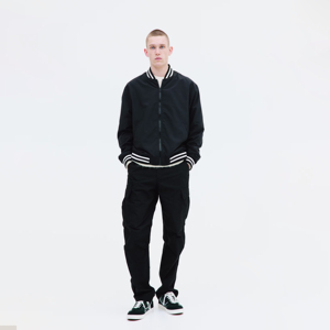 Custom Men's Stand Collar Bomber Jacket High Quality Sporty Fashion Trendy Basic Colorblock Winter Outwear XL Size Bomber Jacket - Product Image 5