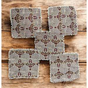 Juego de 5 Fundas de Cojín, Fundas de Almohada Decorativas de 16x16, Diseño Floral Étnico con Impresión Digital, Cuadradas, de Lujo, para el Hogar, para Sofá, Cama - Product Image 1