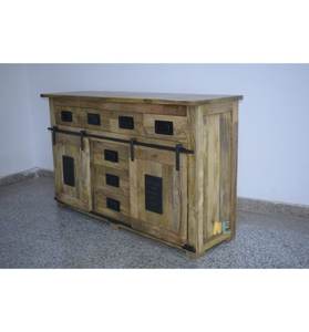 Nuevo aparador de madera maciza con puertas correderas de 180 cm con cómoda de 7 cajones y 2 puertas correderas Venta caliente - Product Image 2