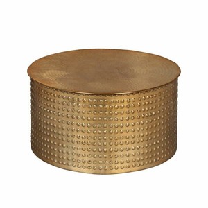 Nouvellement arrivé 2025 classique martelé Table basse café et hôtel décoratif bonne qualité métal Table d'appoint à la main - Product Image 6
