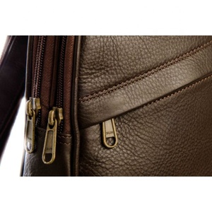 Crunch Leather Backpack Brown Leather Bags School Bag Handmade Genuine Leather Unisex Backpack Rucksack Bag - Product Image 2