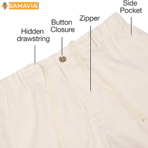 SAMAVIA Cotton <b>Bermuda</b> <b>Shorts</b> for <b>men's</b> Combed Fabric Summer Wear Comfortable Breathable Casual Worsted Fabric RTS <b>UK</b> USA EU - Product Image 4