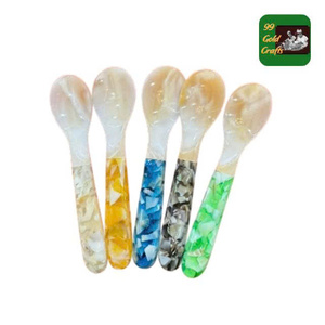 Cuillère à coquillage de conque artisanale de luxe du Vietnam avec cuillère à coquillage artisanale en nacre pour l'exportation de dessert au caviar - Product Image 2