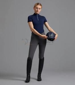 Camisa de Equitación Elegante para Mujer, Transpirable, de Secado Rápido, Tejido Elástico, Top Deportivo para Montar a Caballo, Camisas de Equitación - Product Image 2