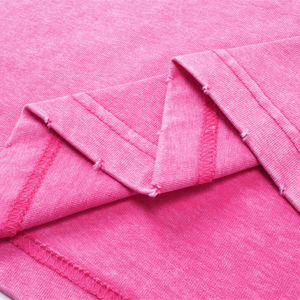 100% coton épais lourd français éponge haute qualité sonnerie blanc poids lourd microfibre surdimensionné en détresse acide lavé t-shirt - Product Image 3