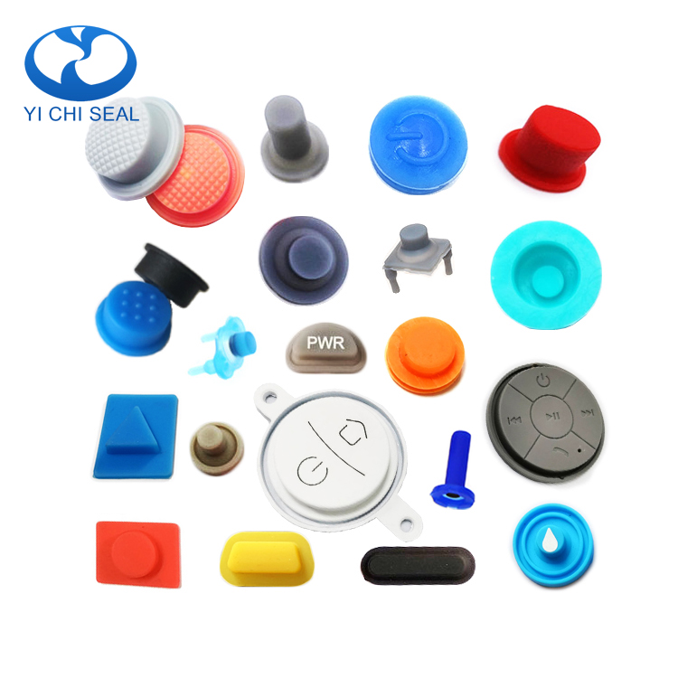 Maker custom made products single tactile coated cap pad cover plug silicone rubber push button switch